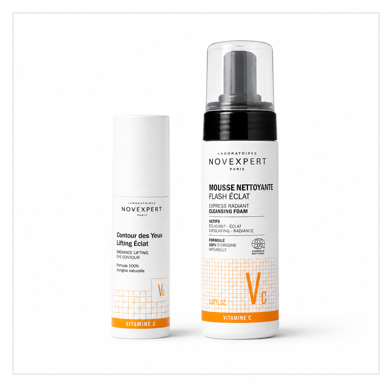 NOVEXPERT FLASH ECLAT MOUSSE NETTOYANTE 150ML+ NOVEXPERT CONTOUR DES YEUX LIFT ECLAT VIT C 15ML
